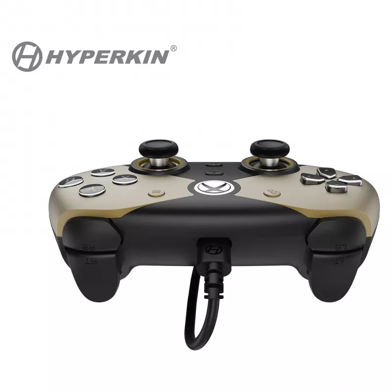 Hyperkin The Competitor kabelgebundener Controller für Xbox Series X|S, Xbox One und PC, Gold