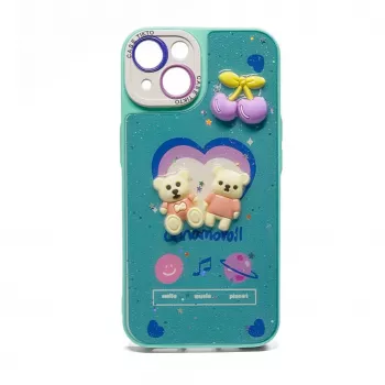 iLike Apple iPhone 15 Pro Epoxy Cartoon Cover Blau
