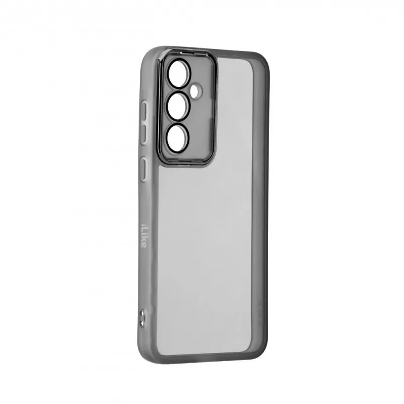 iLike Samsung Galaxy A55 Transparente Hülle und Kameraschutz Schwarz