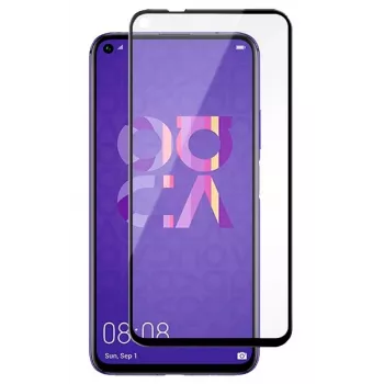 iLike Displayschutzfolie für Huawei Nova 5T, 2.5D schwarzer Rahmen, Full Glue