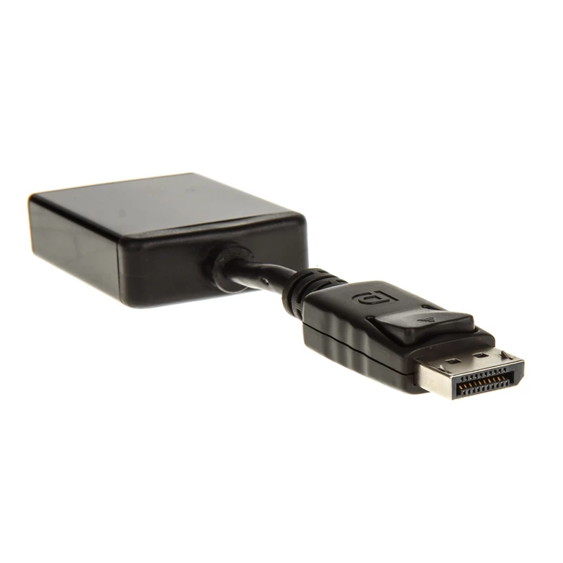 InLine DisplayPort-Adapterkabel, DisplayPort Stecker auf DVI-D 24+5 Buchse, Schwarz, 0,2m