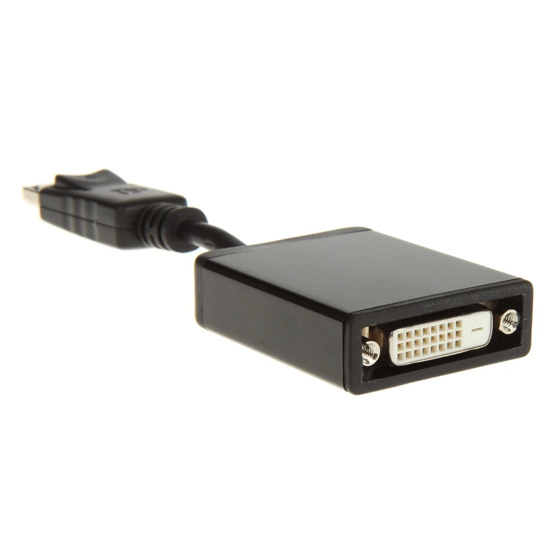 InLine DisplayPort-Adapterkabel, DisplayPort Stecker auf DVI-D 24+5 Buchse, Schwarz, 0,2m