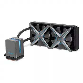 Inter-Tech ALSEYE X240 All-in-One Flüssigkeits-CPU-Kühler, 240-mm-Radiator, 2x 120-mm-PWM-Lüfter, ARGB, Intel & AMD
