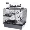 INZ INTER-ZOO Rocky Plus Hamsterkäfig Schwarz 420x290x550 mm