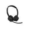 Jabra Evolve3 45 Stereo-Headset mit Link 390a USB-A-Adapter und Standfuß, UC-zertifiziert, Schwarz