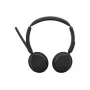 Jabra Evolve3 45 Stereo-Headset mit Link 390a USB-A-Adapter und Standfuß, UC-zertifiziert, Schwarz