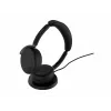 Jabra Evolve3 65 Flex UC Headset, Link 390c, Wireless Charging Pad, Schwarz