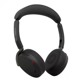 Jabra Evolve3 65 Flex Kabelloses Bluetooth-Headset mit Jabra Link 390a USB-A-Adapter, UC-zertifiziert, Aktive Geräuschunterdrückung, Schwarz