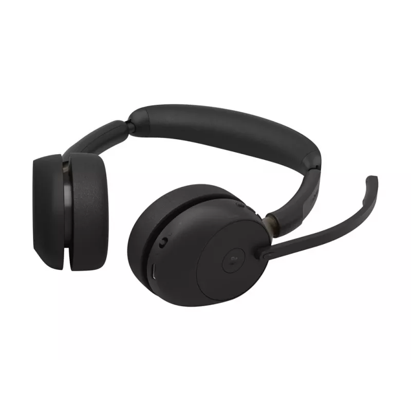 Jabra Evolve3 65 MS Stereo Wireless-Headset mit Link 390c, Schwarz