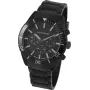 JACQUES LEMANS KC-104B Unisex Analog Quarz Uhr 44mm Schwarzes Zifferblatt Echtleder Armband
