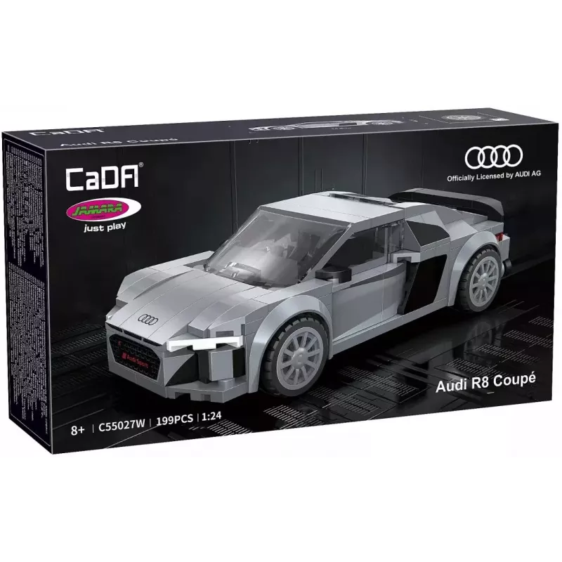 Jamara CaDA Audi R8 Coupé 1:24 Bausteine, grau, 8+
