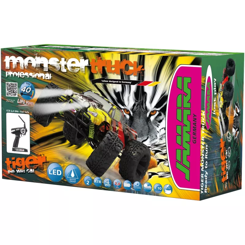 Jamara RC Monstertruck Tiger 1:10 EP 4WD LED NiMH 2,4G 14+