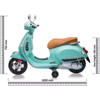 Jamara Ride-on Vespa GTS 125 Mintgrün Li-Power 12,6