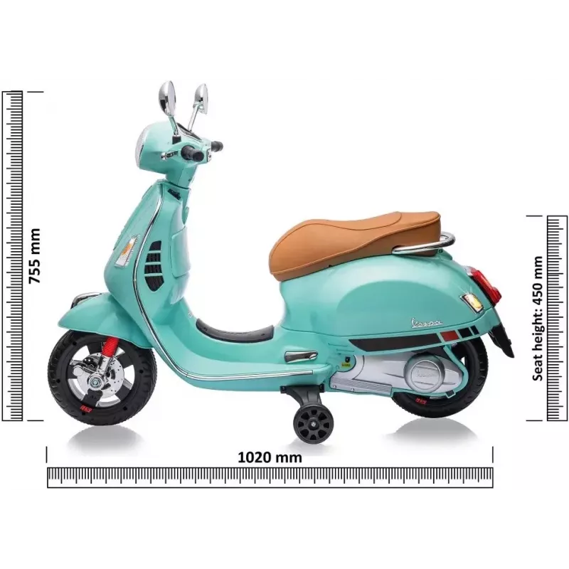 Jamara Ride-on Vespa GTS 125 Mintgrün Li-Power 12,6