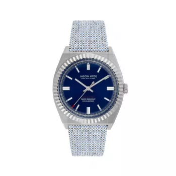 JASON HYDE MAN JH10004 Analog-Quarz-Uhr 40mm schwarzes Zifferblatt Echtlederarmband