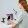 JISULIFE Handventilator 8 Braun - tragbarer wiederaufladbarer Mini-Ventilator mit Powerbank-Funktion