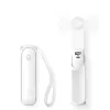 JISULIFE Handventilator 8 Plus White - 5000mAh, USB-C, 46h Akkulaufzeit, LED-Anzeige, Powerbank