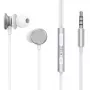 Joyroom Wired Series JR-EW03 In-Ear-Ohrhörer mit Fernbedienung und Mikrofon, 3,5 mm Klinke, Silber