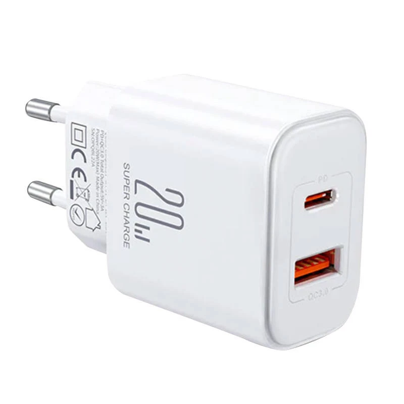 JOYROOM JR-TCF05 Flash 20W USB-C PD Ladegerät mit USB-C auf Lightning Kabel 1m Weiß