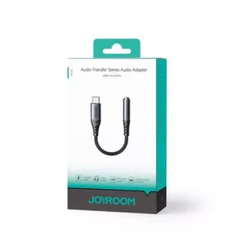 Joyroom SY-C01 USB-C auf 3,5-mm-Audioadapter mit 60-W-PD-Ladefunktion, 0,14 m, Schwarz