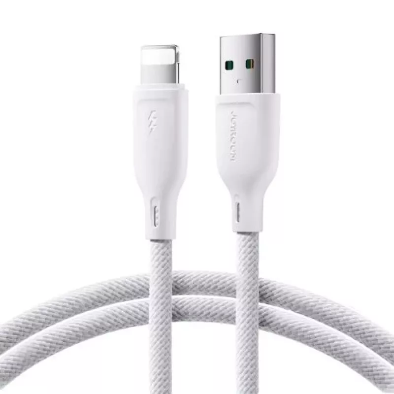 Joyroom USB-A auf Lightning Kabel Multi-Color Serie A14, 480 Mbps, 3A, 1,2m, Weiß (SA34-AL3)