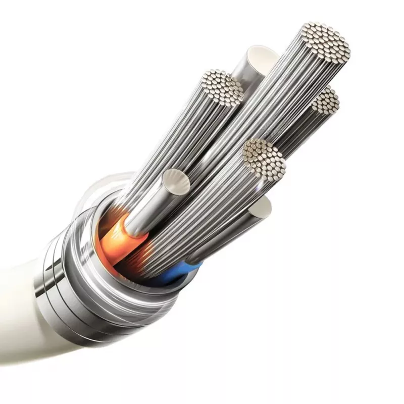 Joyroom S-A53 USB-C-auf-Lightning-Kabel mit fluoreszierender Spitze, 1,2 m, 30 W, Beige
