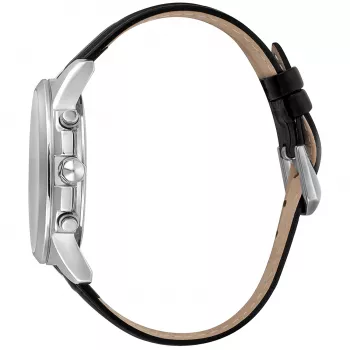 JUST CAVALLI Herren Quarzuhr JC1G175L0215 42mm blaues Zifferblatt Lederarmband