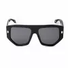 JUST CAVALLI Unisex Sonnenbrille SJC097V580700 Schwarzer Acetatrahmen Graue Polycarbonat-Gläser 58/17/140 mm