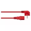 Kabelmeister 90° Winkel-Schuko auf C13 Netzkabel 1,8 m Rot
