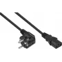 Kabelmeister Gewinkelter Schuko-auf-C13-Stromkabel 0,5m Schwarz 0,75mm² SK0130-S005