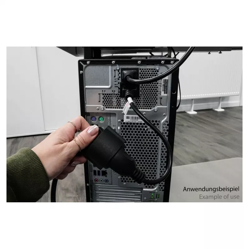 Kabelmeister C14 auf Schuko-Steckdose Netzadapterkabel 0,15 m Schwarz