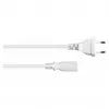 kabelmeister Euro Stromkabel, Eurostecker Typ C auf abisolierte Enden, 1,5 m, 0,75 mm², Weiß
