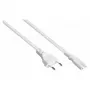 kabelmeister Euro Stromkabel, Eurostecker Typ C auf abisolierte Enden, 1,5 m, 0,75 mm², Weiß