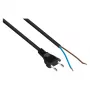 Kabelmeister Euro-Netzkabel mit offenem Ende, Schwarz, 1,5 m