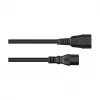 Kabelmeister IEC C14 auf C15 Stromkabel 3m (SK1450-S030) – Schwarz