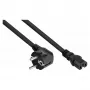 Kabelmeister Netzkabel mit 90°-Winkel-Schukostecker auf C15-Kupplung, 3 m, Schwarz