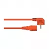 Kabelmeister Schuko-Netzkabel mit rechtwinkligem C13-Stecker, Orange, 1,8 m
