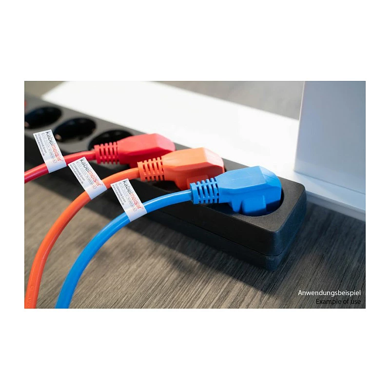 Kabelmeister Schuko auf C13 Winkel-Netzkabel 5m Orange