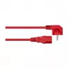 Kabelmeister Schuko auf C13 Netzkabel, 90° gewinkelt, Rot, 3m