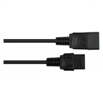 Kabelmeister SK2090-S030 Cold Device Extension Cable C20 auf C19, 3m, Schwarz