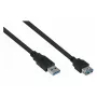 Kabelmeister USB 3.0 Verlängerungskabel A Stecker auf A Buchse UL Schwarz 0,5 m