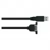 Kabelmeister USB 3.0 Panel-Mount-Verlängerungskabel – Typ-A Stecker auf Buchse, 3 m, Schwarz (UL-zertifiziert)