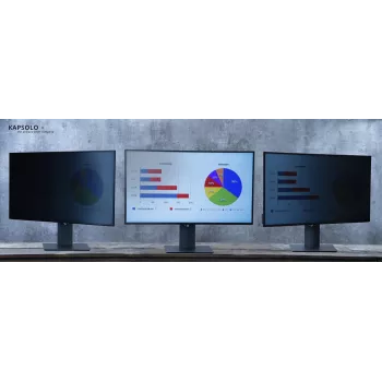 KAPSOLO 2-Wege abnehmbarer Sichtschutzfilter für 24 Zoll Widescreen-Monitor (16:9) – rahmenlos, transparent, 30° Sichtschutzwinkel KAP10796