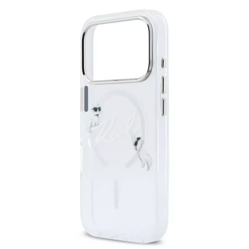 Karl Lagerfeld Apple iPhone 18 Pro Max HC MagSafe IML Clear Case mit Karl Script Logo Transparent