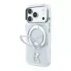 Karl Lagerfeld IML Ring Stand 360 Kameo Metal MagSafe Hülle für iPhone 18 Pro / 17 Pro - Transparent
