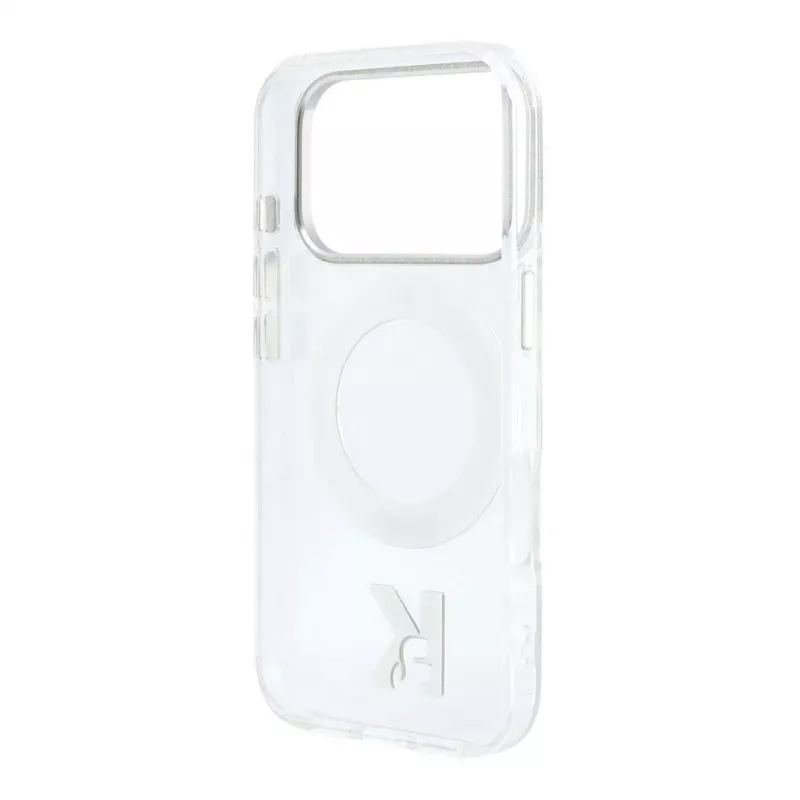 Karl Lagerfeld IML Ring Stand 360 Kameo Metal MagSafe Hülle für iPhone 18 Pro / 17 Pro - Transparent