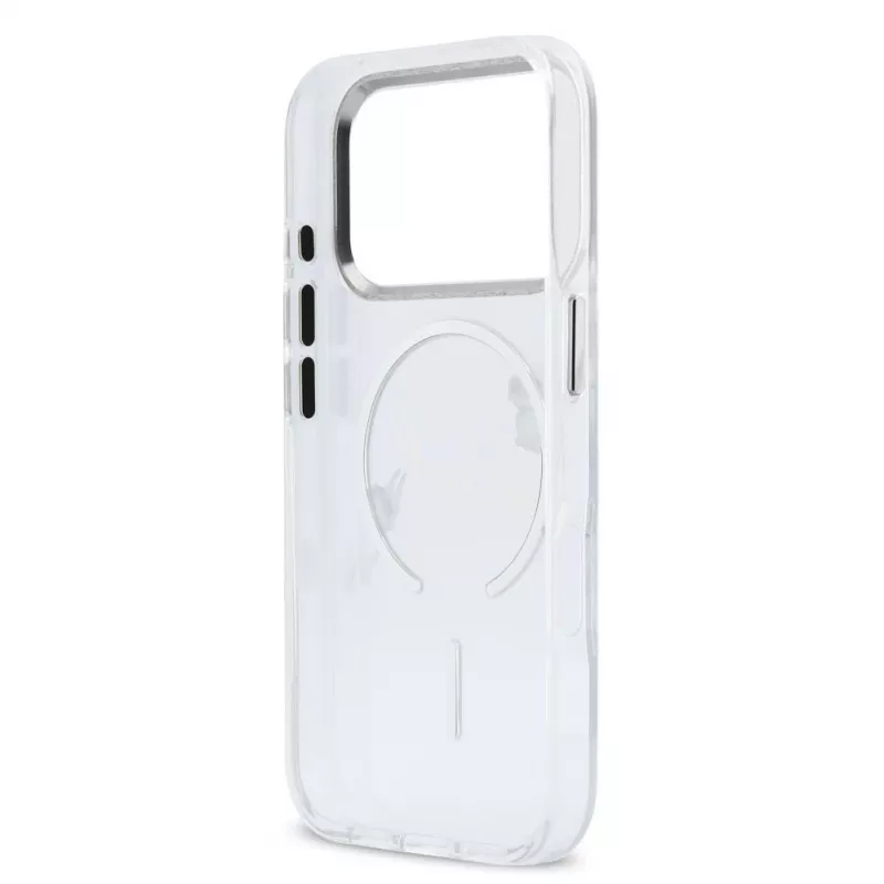Karl Lagerfeld IML Karl Script Logo MagSafe Hartschalenhülle für Apple iPhone 18 Pro, transparent
