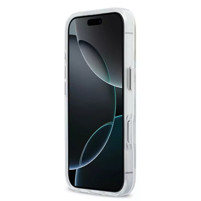Karl Lagerfeld IML Karl Script Logo MagSafe Hartschalenhülle für Apple iPhone 18 Pro, transparent