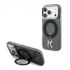 Karl Lagerfeld iPhone 18 Pro / 17 Pro MagSafe IML Ring Stand 360 Kameo Metal Case - Schwarz
