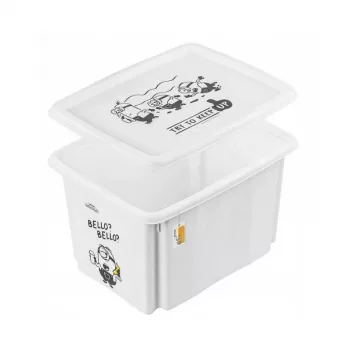 keeeper Box mit Deckel 30L Karolina „Minions Bello“ 45x35x27cm weiß